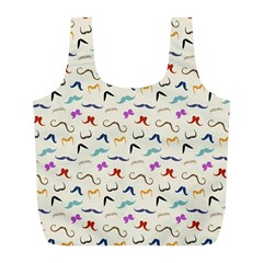 Mustaches Reusable Bag (l) by boho