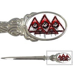 Red White Pyramids Letter Opener