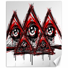 Red White Pyramids Canvas 8  X 10  (unframed)