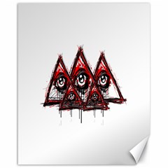 Red White Pyramids Canvas 16  X 20  (unframed)