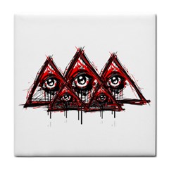 Red White Pyramids Face Towel by teeship