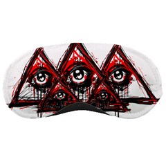 Red White Pyramids Sleeping Mask by teeship