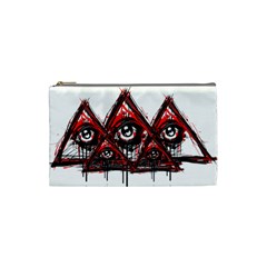 Red White Pyramids Cosmetic Bag (small) by teeship