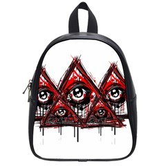 Red White Pyramids School Bag (small) by teeship