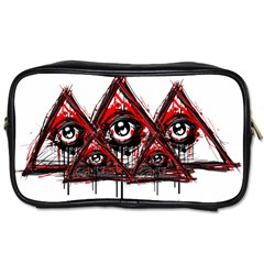 Red White Pyramids Travel Toiletry Bag (two Sides) by teeship