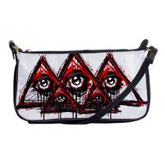 Red White Pyramids Evening Bag