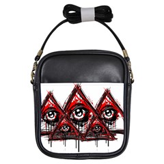 Red White Pyramids Girl s Sling Bag by teeship