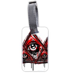 Red White Pyramids Luggage Tag (two Sides)