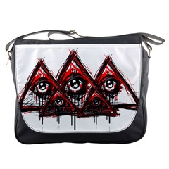 Red White Pyramids Messenger Bag