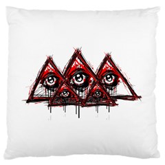 Red White Pyramids Large Cushion Case (single Sided) 