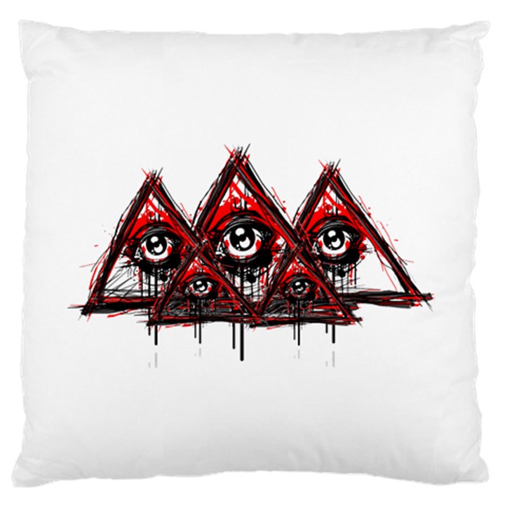 Red White pyramids Large Cushion Case (Single Sided) 