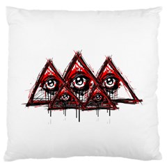 Red White Pyramids Large Flano Cushion Case (two Sides)