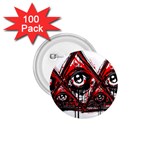 Red White pyramids 1.75  Button (100 pack) Front