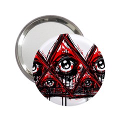 Red White Pyramids Handbag Mirror (2 25 )