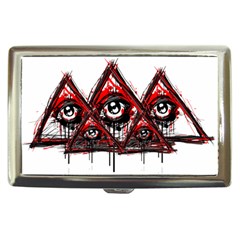 Red White Pyramids Cigarette Money Case