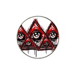 Red White pyramids Golf Ball Marker 10 Pack (for Hat Clip) Front