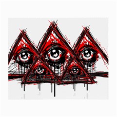 Red White Pyramids Glasses Cloth (small) by teeship