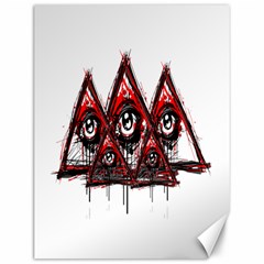 Red White Pyramids Canvas 12  X 16  (unframed) by teeship