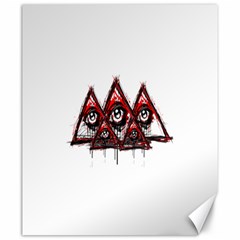 Red White Pyramids Canvas 20  X 24  (unframed) by teeship