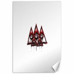 Red White Pyramids Canvas 20  X 30  (unframed) by teeship