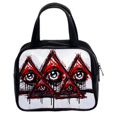 Red White Pyramids Classic Handbag (two Sides) by teeship