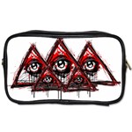 Red White pyramids Travel Toiletry Bag (Two Sides) Front