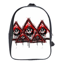 Red White Pyramids School Bag (xl) by teeship