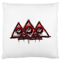 Red White Pyramids Standard Flano Cushion Case (one Side) by teeship