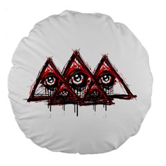 Red White Pyramids Large 18  Premium Flano Round Cushion  by teeship