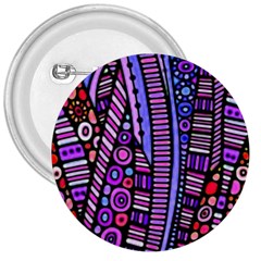 Stained Glass Tribal Pattern 3  Button by KirstenStar