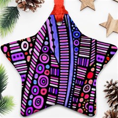 Stained Glass Tribal Pattern Star Ornament by KirstenStar