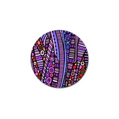 Stained Glass Tribal Pattern Golf Ball Marker 4 Pack by KirstenStar