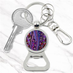 Stained Glass Tribal Pattern Bottle Opener Key Chain by KirstenStar