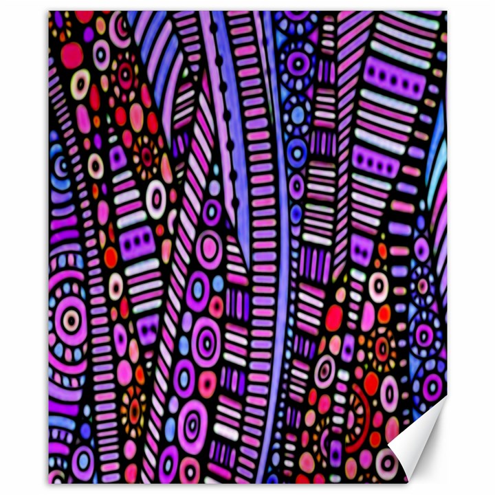 Stained glass tribal pattern Canvas 8  x 10  (Unframed)