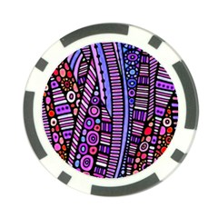 Stained Glass Tribal Pattern Poker Chip (10 Pack) by KirstenStar