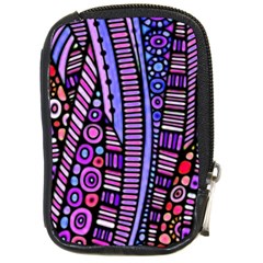 Stained Glass Tribal Pattern Compact Camera Leather Case by KirstenStar