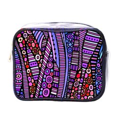 Stained Glass Tribal Pattern Mini Travel Toiletry Bag (one Side) by KirstenStar