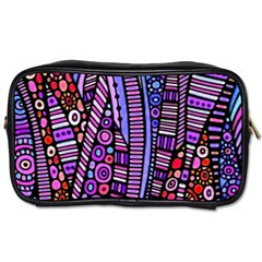 Stained Glass Tribal Pattern Travel Toiletry Bag (one Side) by KirstenStar