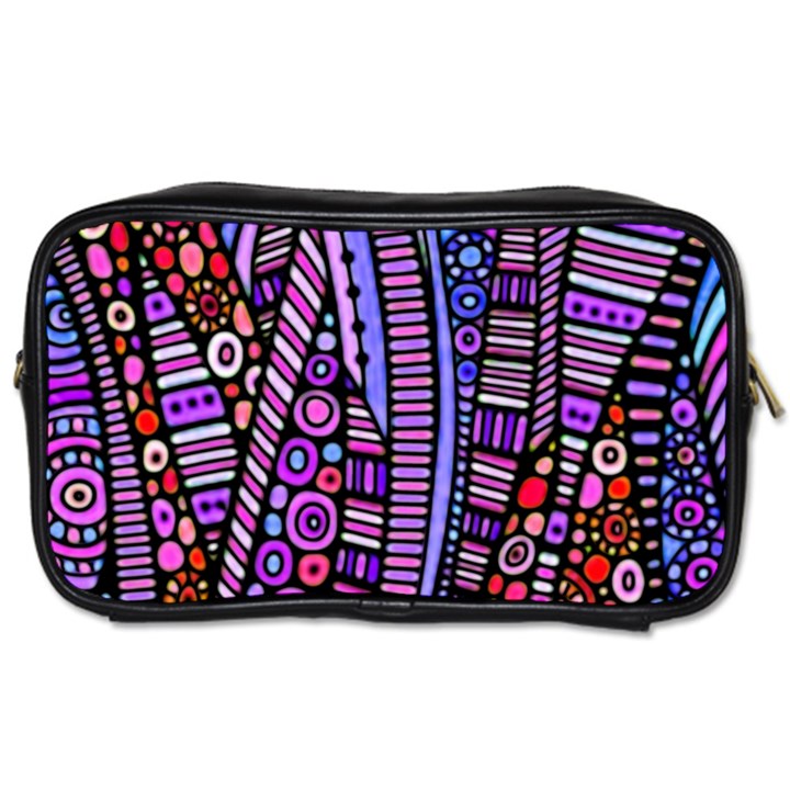 Stained glass tribal pattern Travel Toiletry Bag (Two Sides)