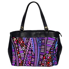 Stained Glass Tribal Pattern Oversize Office Handbag (two Sides) by KirstenStar