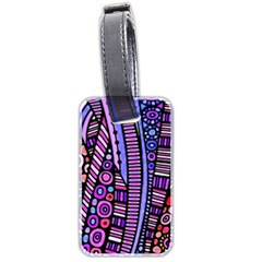 Stained Glass Tribal Pattern Luggage Tag (two Sides) by KirstenStar