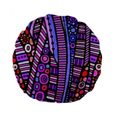 Stained Glass Tribal Pattern Standard 15  Premium Round Cushion  by KirstenStar