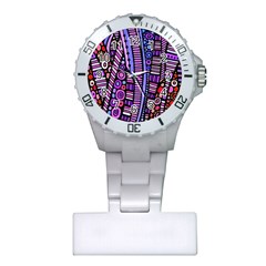 Stained Glass Tribal Pattern Nurses Watch by KirstenStar