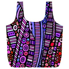 Stained Glass Tribal Pattern Reusable Bag (xl) by KirstenStar