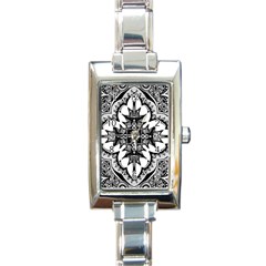 Doodle Cross  Rectangular Italian Charm Watch by KirstenStar