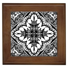 Doodle Cross  Framed Ceramic Tile by KirstenStar