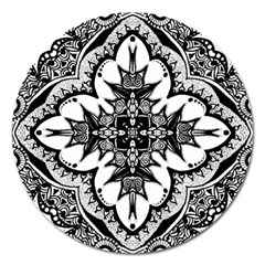 Doodle Cross  Magnet 5  (round) by KirstenStar