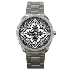 Doodle Cross  Sport Metal Watch by KirstenStar