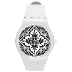 Doodle Cross  Plastic Sport Watch (medium) by KirstenStar