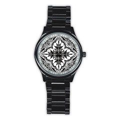 Doodle Cross  Sport Metal Watch (black) by KirstenStar